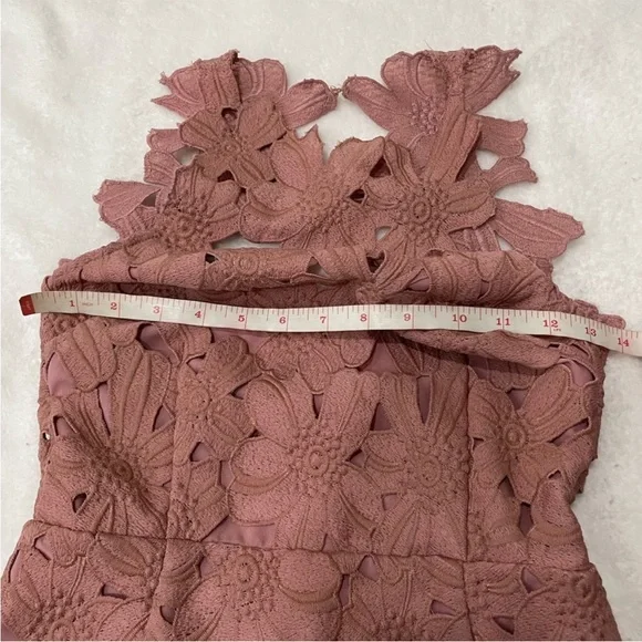 SAYLOR x Free People FP Jessa Pink Lace Mini Dress - Picture 4 of 9